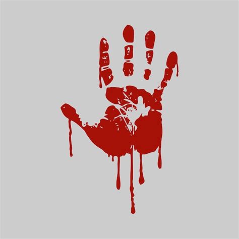 Bloody Hand Print Svg Bloody Handprint Svg Dripping Blood Etsy