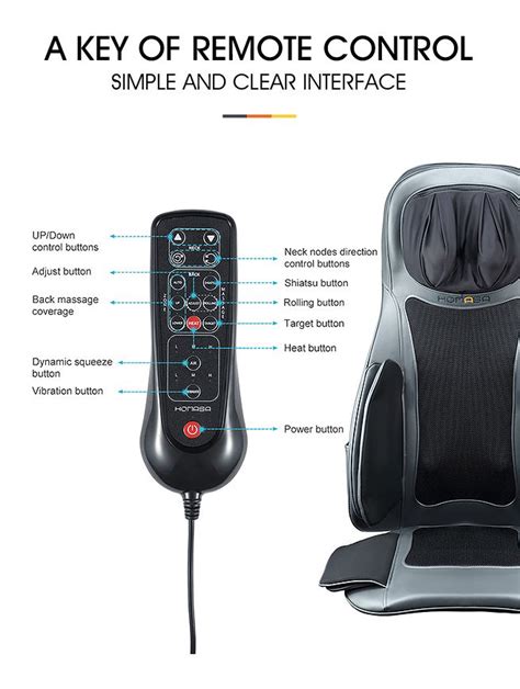 Air Compression Shiatsu Rotating Massage Seat Cushion Neck Back Full