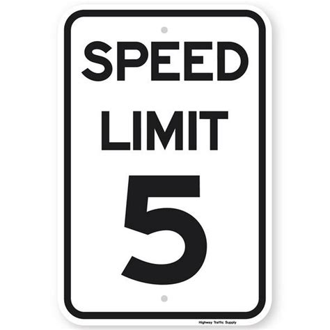 Speed Limit 5 Mph Sign 18x24 3m Engineer Reflective By Highway