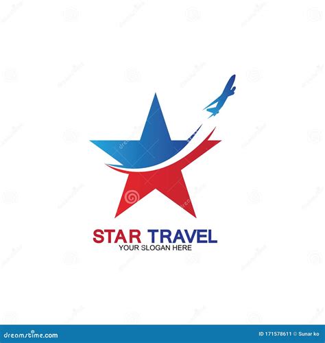 Star Travel Logo Design Travel Agency Logo Design Stock Illustration