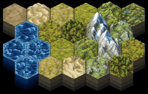 Hex Basic Set Painted 2d Terrain 2d Environments Unity Asset Store