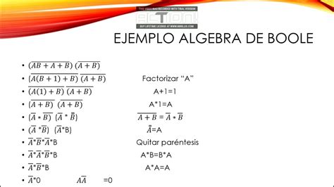 Algebra De Boole Youtube