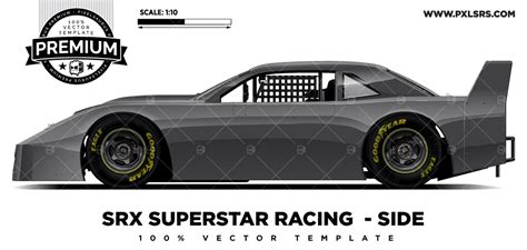 2021 Srx Superstar Racing Side Premium Vector Template Pixelsaurus