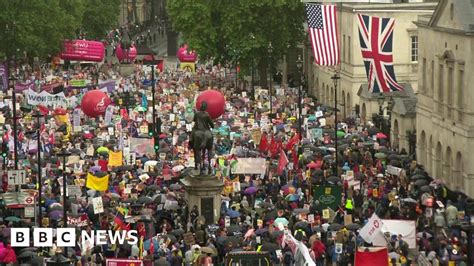 Protesters Rally Against Trump In London