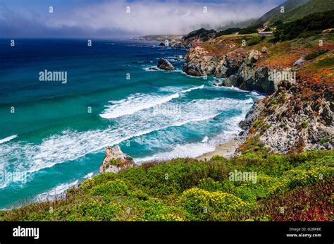 The Big Sur Coast At Rocky Point Big Sur California Usa Stock Photo