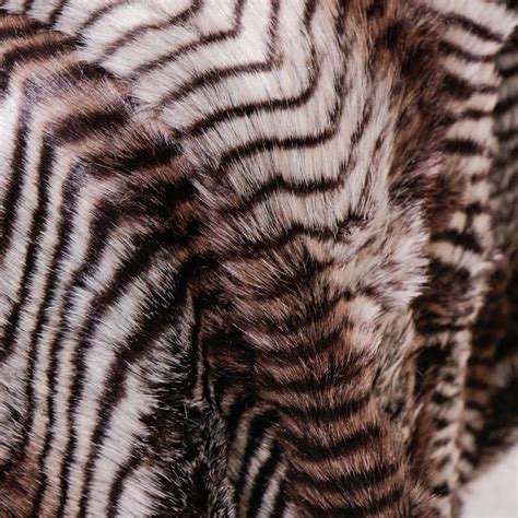 Faux Fur Brown Zebra Print Winter Throw By Dibor