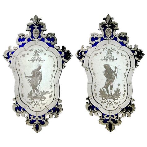 Pair Of Venetian Glass Mirrors For Sale At 1stdibs