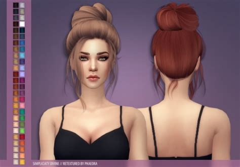 Simpliciaty Divine Hair Retextured At Phaedra Sims 4 Updates