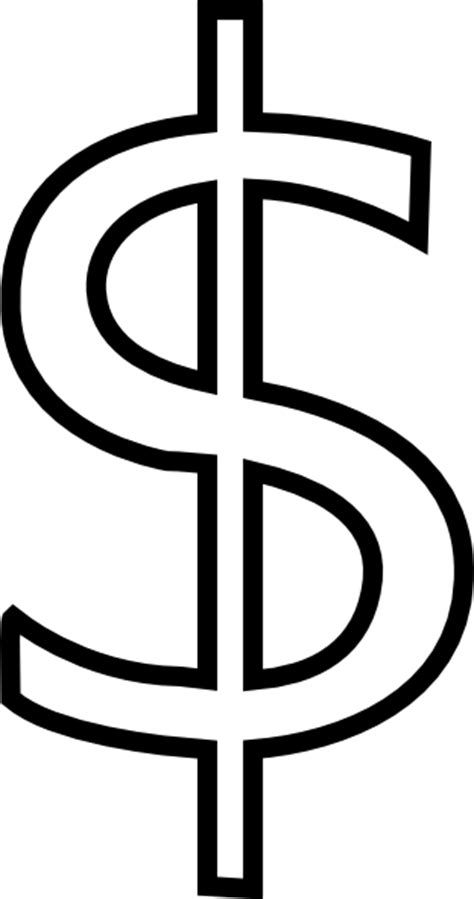 Dollar Sign Money Sign Clip Art No Background Free Clipart