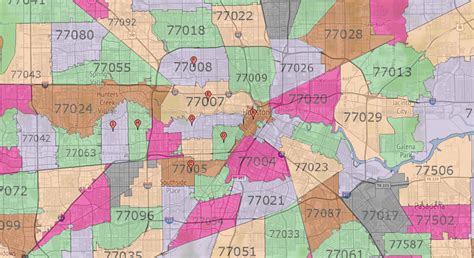 Houston Zip Codes Map Printable