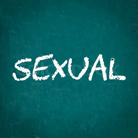 sexual written on chalkboard stock image colourbox