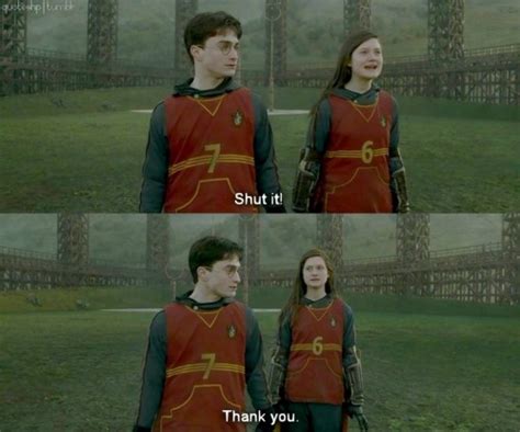 Harry Potter World On Twitter Harry Potter “quiet Please ” Ginny Weasley “shut It ” Harry