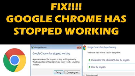 FIX GOOGLE CHROME HAS STOPPED WORKING YouTube
