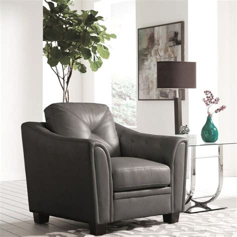 Shop Lacasta Mid Century Modern Tufted Design Grey Living Room Chair