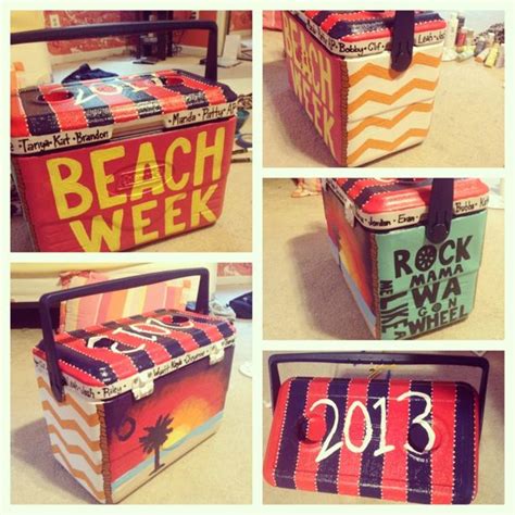 What are some party ideas for work to bond outside of the office? Beach Week cooler I love this! I would make my cooler ...