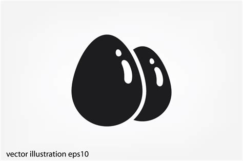 Egg Icon Vector Illustration Illustrator Graphics ~ Creative Market