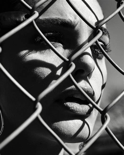 Harsh Light Fence Portrait Portrait Photography Women Portrait