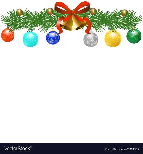border from christmas balls royalty free vector image