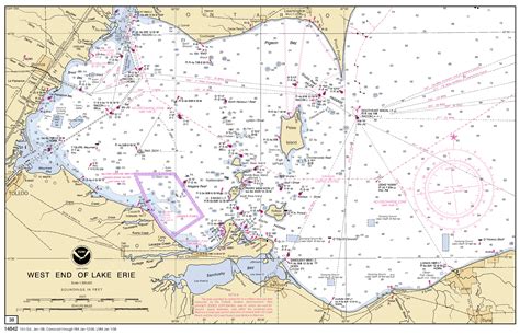 West End Of Lake Erie 38 Nautical Chart ΝΟΑΑ Charts Maps