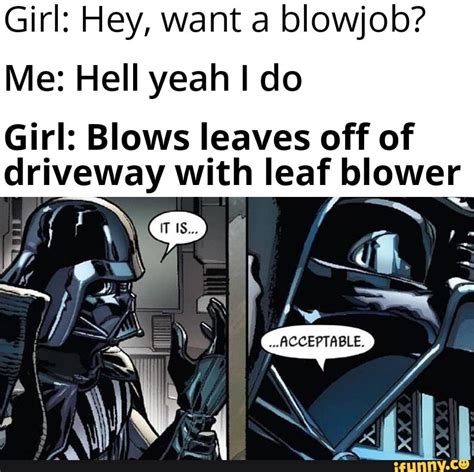 Girl Hey Want A Blowjob Me Hell Yeah Do Girl Blows Leaves Off Of Driveway With Leaf Blower
