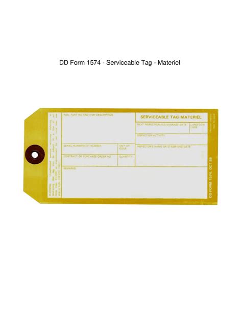 Dd Form 1574 Serviceable Tag Materiel Forms Docs 2023