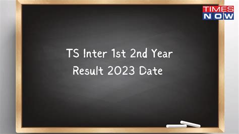 Ts Inter 2023 Result Date Ts Intermediate 1st 2nd Year Results