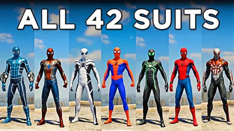 All 42 Spider Man Suits And Costumes Marvel S Spider Man Ps4 Youtube