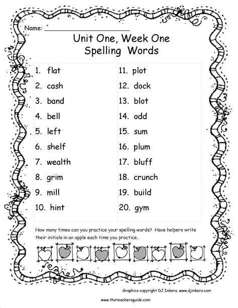 Learning to spell, third grade spelling words. Wonders Fourth Grade Unit One Week One Printouts