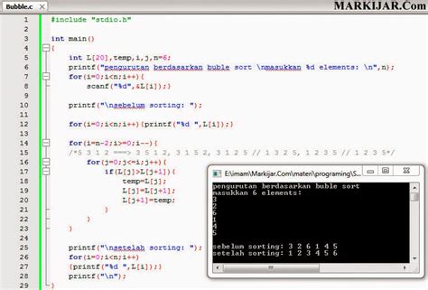 Fungsi, jenis, dan contoh perangkat lunak. Contoh Program Bubble Sort Bahasa C - MARKIJAR.Com