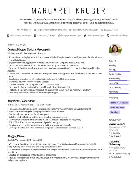cv template hobbies free resume templates