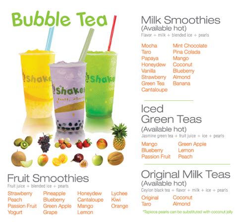 Bubble Tea | Bubble tea menu, Bubble tea recipe, Bubble tea