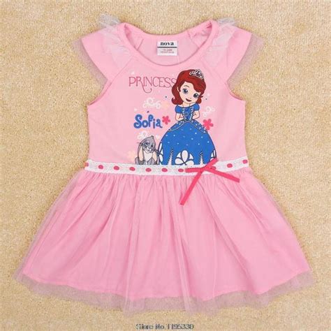 Baby Girls Princess Sofia Dress Summer Children Clothing 2014 New Nova