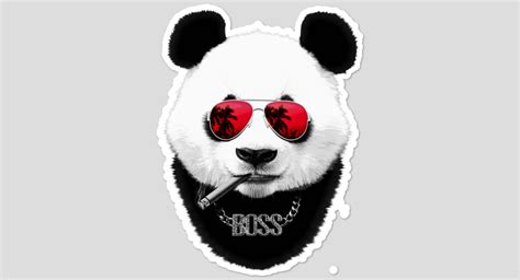 Panda Boss Sticker By Goljakoff Design By Humans