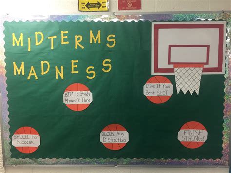 Midterms Madness March Madness Themed Bulletin Board College