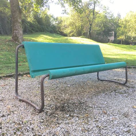 vintage 3 seater fiberglass bench willy guhl switzerland 1960