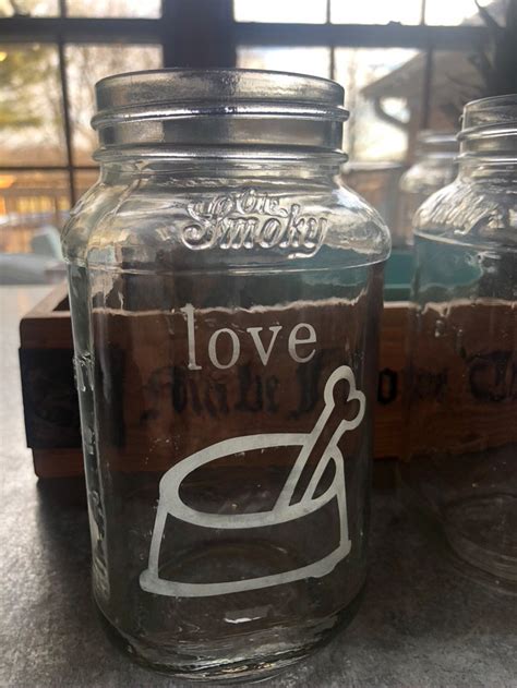 custom etched glass jars drinking glasses vases etsy