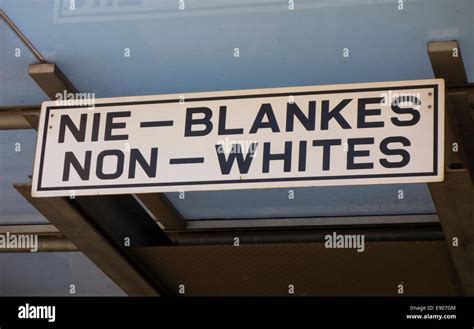 Johannesburg South Africa Historic Black White Segregation Signs At