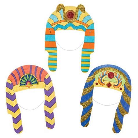 Colour In Pharaoh Headdress Baker Ross Pharaoh Ancient Egypt Fashion Ancient Egypt Projects