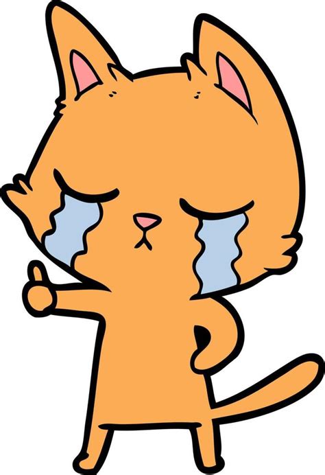 Cartoon Cat Crying 13780602 Vector Art At Vecteezy