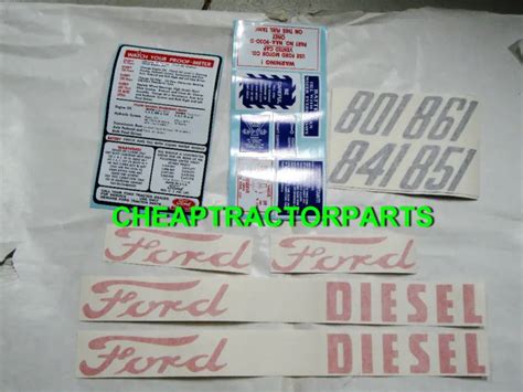 Aftermarket New Tractor Complete Decal Kit Fits Ford 4000 46 Off