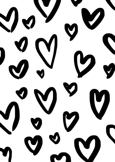 Use the two black and white free printable wrapping papers together for a classic and simple decor look under the tree. Printable Wrapping Paper Hearts By Maiko Nagao Coloring ...