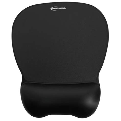 Innovera 51450 Black Optic Friendly Mouse Pad With Gel Wrist Rest