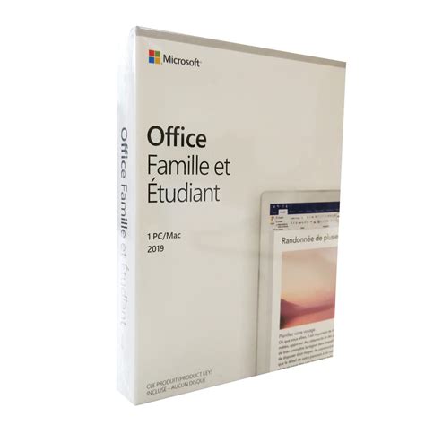 Microsoft Office 2019 Famille Et étudiant