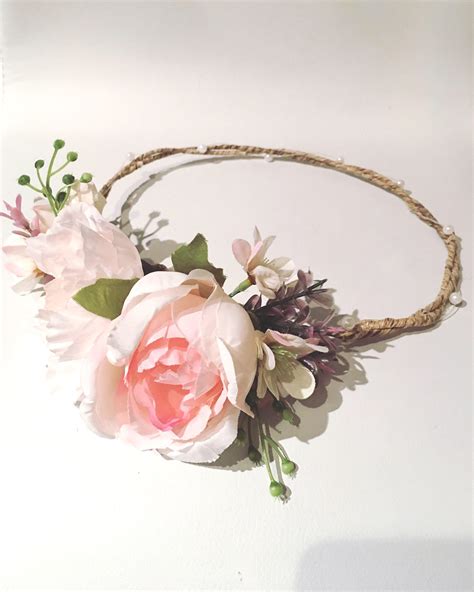 Flower Head piece, Pastel flower crown, Peonies flower crown, Flower headband, Pink flower crown ...