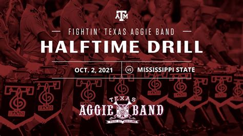 Fightin Texas Aggie Band Halftime Drill Mississippi State Youtube