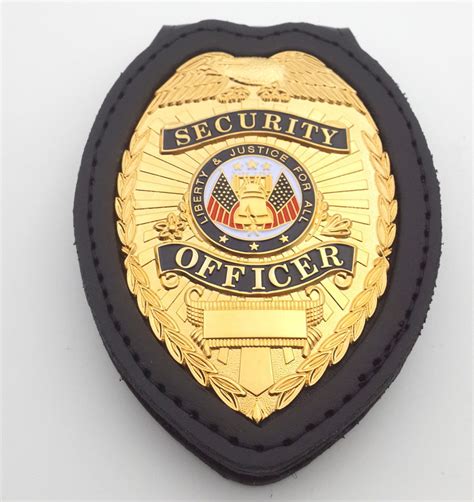 Lawpro Deluxe Security Officer Badge 3 Inch Tall And Holder