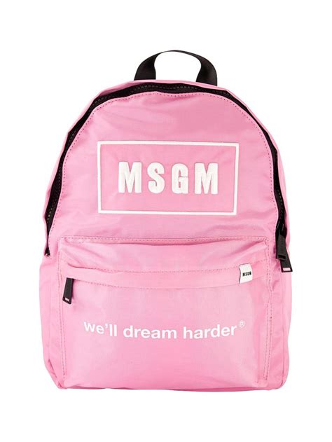 Msgm Backpack Pink For Girls Girl Backpacks Backpacks Pink Backpack