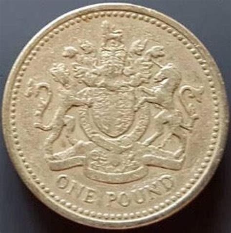 One Round Pound Rare British Coins Etsy Rare P Coins Value