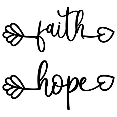 Free Svg Files Svg Png Dxf Eps Faith And Hope Arrows