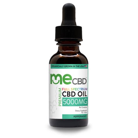 5000mg Full Spectrum Cbd Oil Peppermint 30ml Mecbd